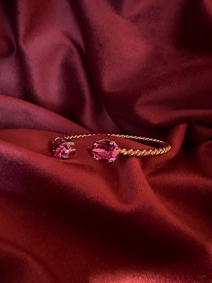 Caroline Svedbom armbånd Mini drop bracelet  - dark rose