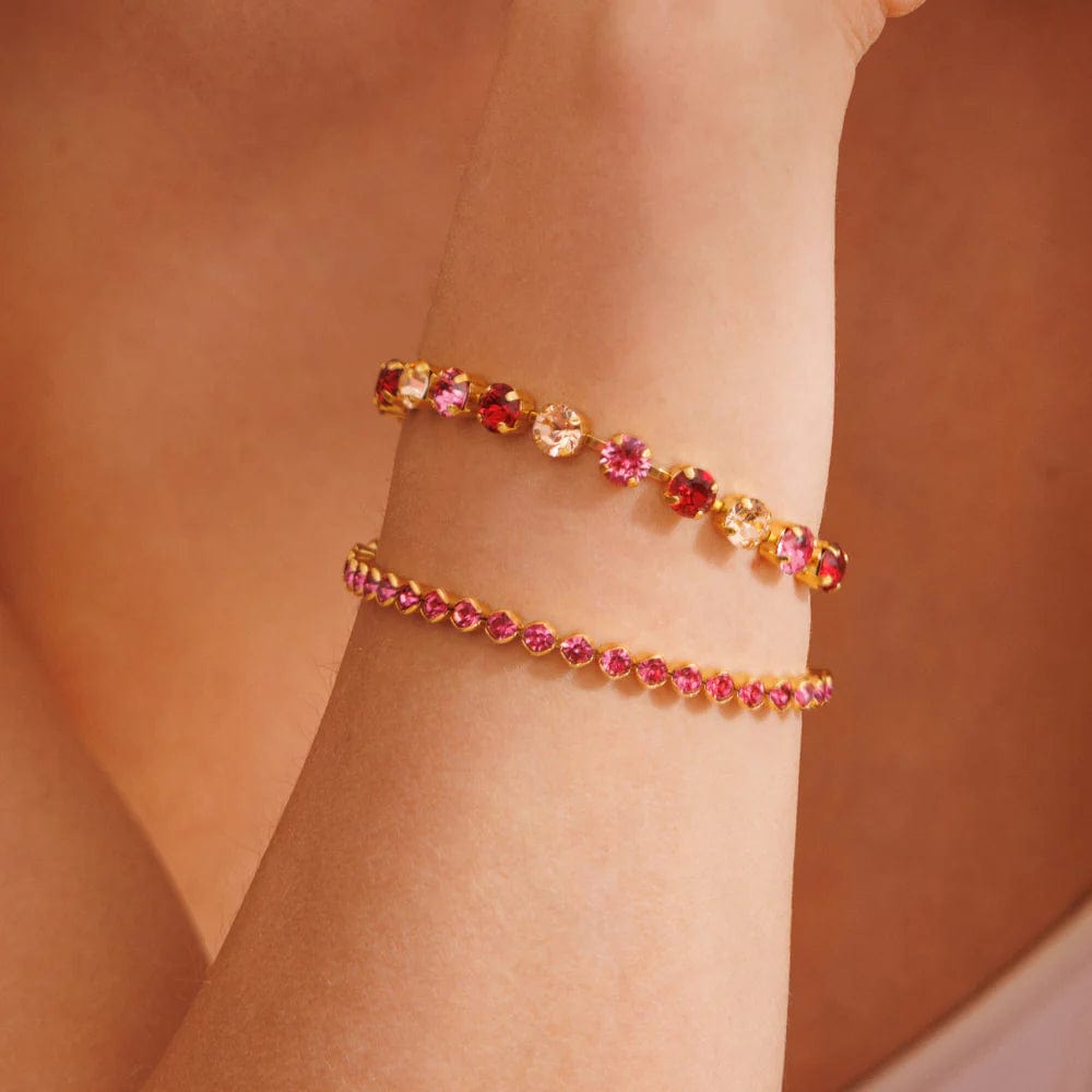 Caroline Svedbom Armbånd Nicola bracelet - red/scarlett combo