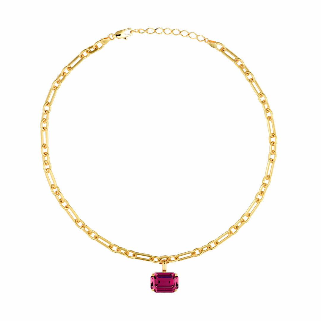 Caroline Svedbom halskjeder Lydia chain necklace - dark rose