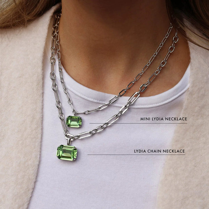 Caroline Svedbom halskjeder Lydia chain necklace - peridot