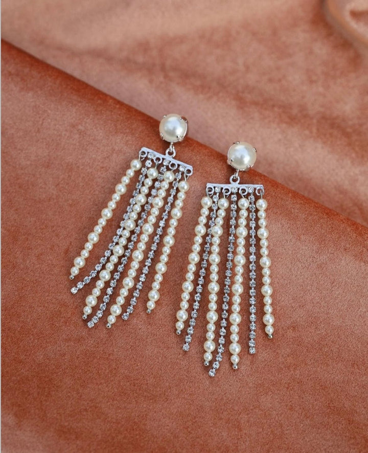 Caroline Svedbom øredobber Donna earrings - pearl/crystal