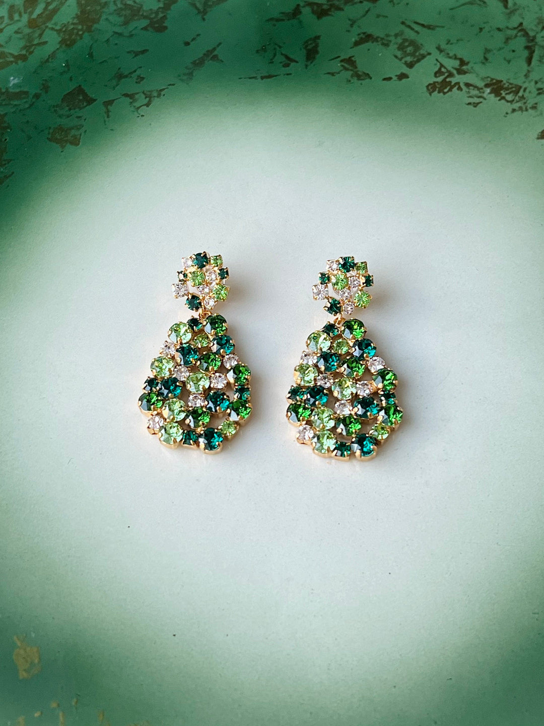 Caroline Svedbom øredobber Hanna earrings - green combo