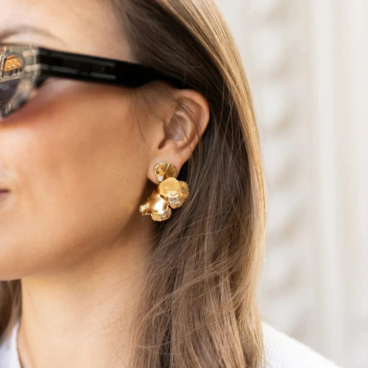 Caroline Svedbom øredobber Malva Gold earrings