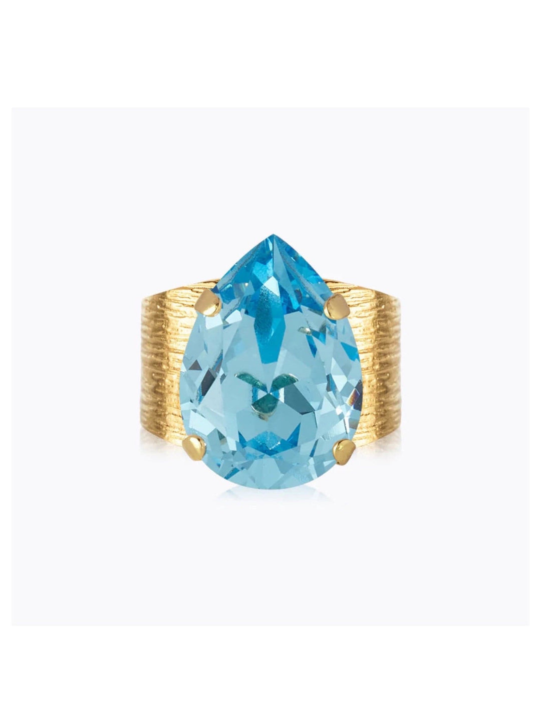 Caroline Svedbom ringer Classic drop ring - aquamarine