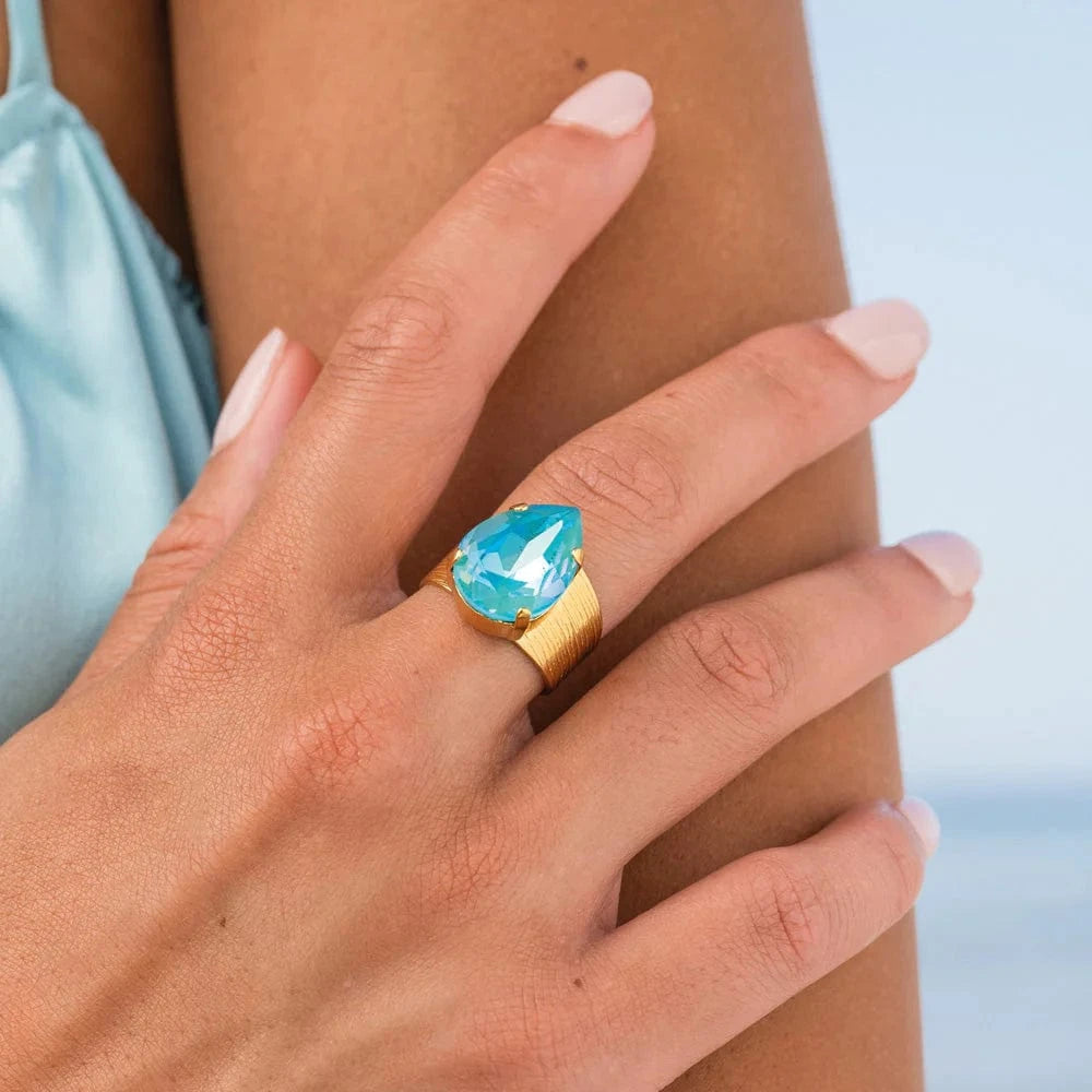 Caroline Svedbom ringer Classic drop ring - laguna delite