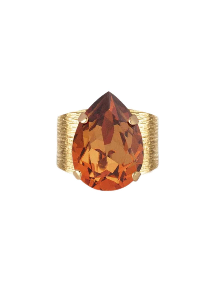 Caroline Svedbom ringer Classic drop ring - light amber