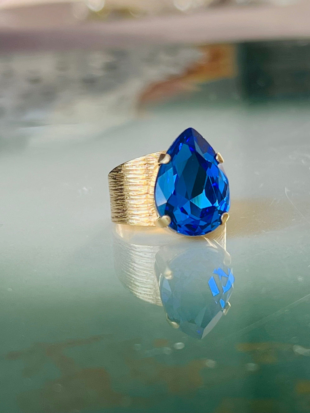 Caroline Svedbom ringer Classic drop ring - sapphire
