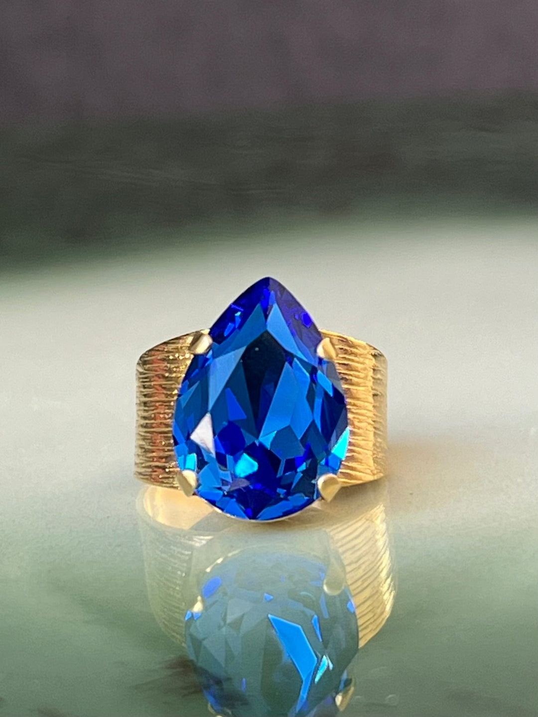 Caroline Svedbom ringer Classic drop ring - sapphire