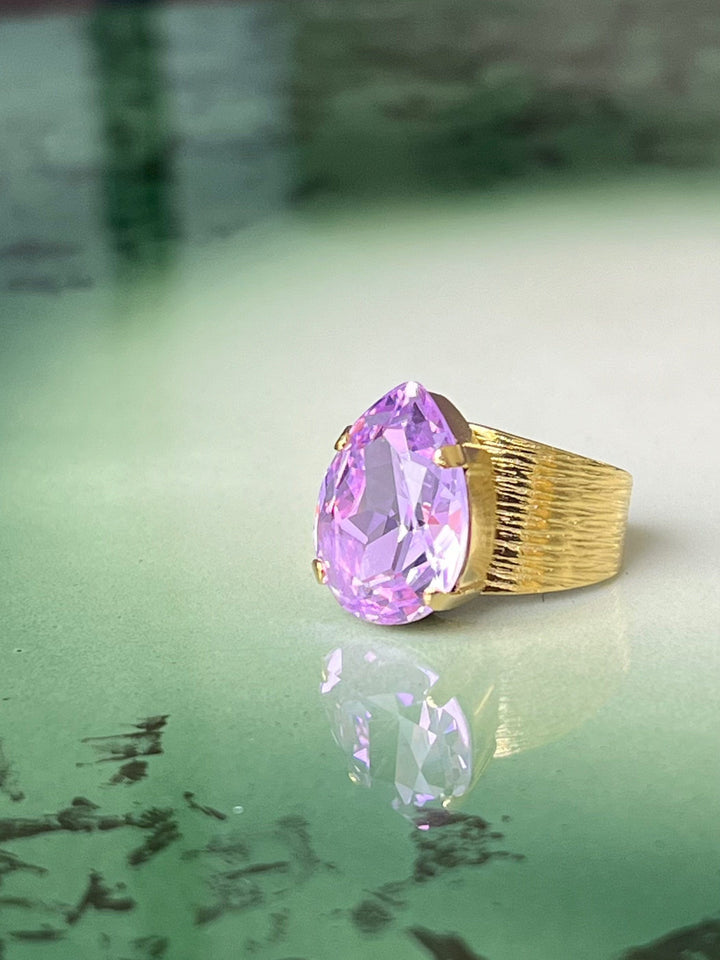 Caroline Svedbom ringer Classic drop ring - violet