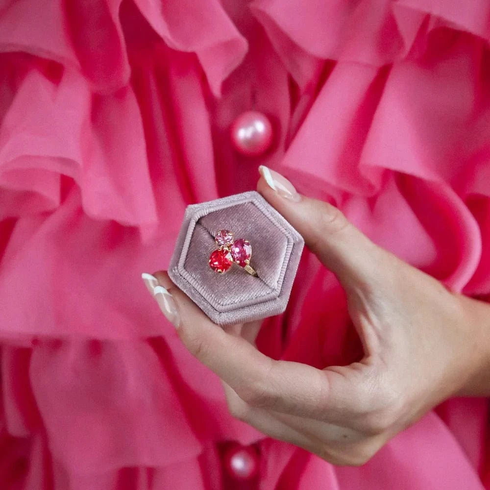 Caroline Svedbom ringer Colette ring - coral combo