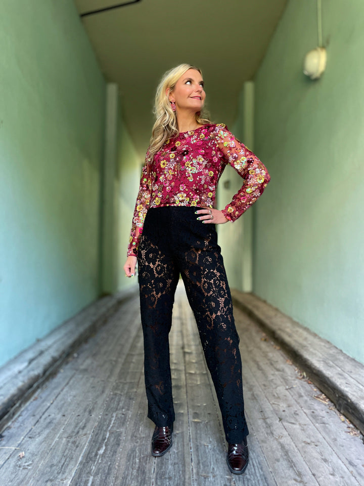 Cras bukser Dominique bukse - svart