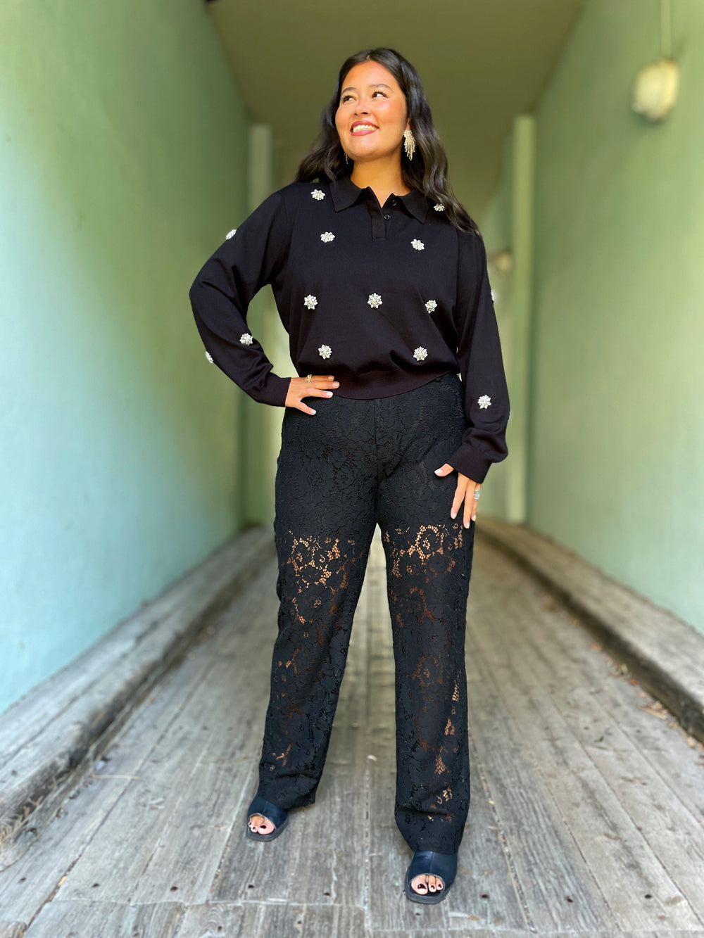 Cras bukser Dominique bukse - svart