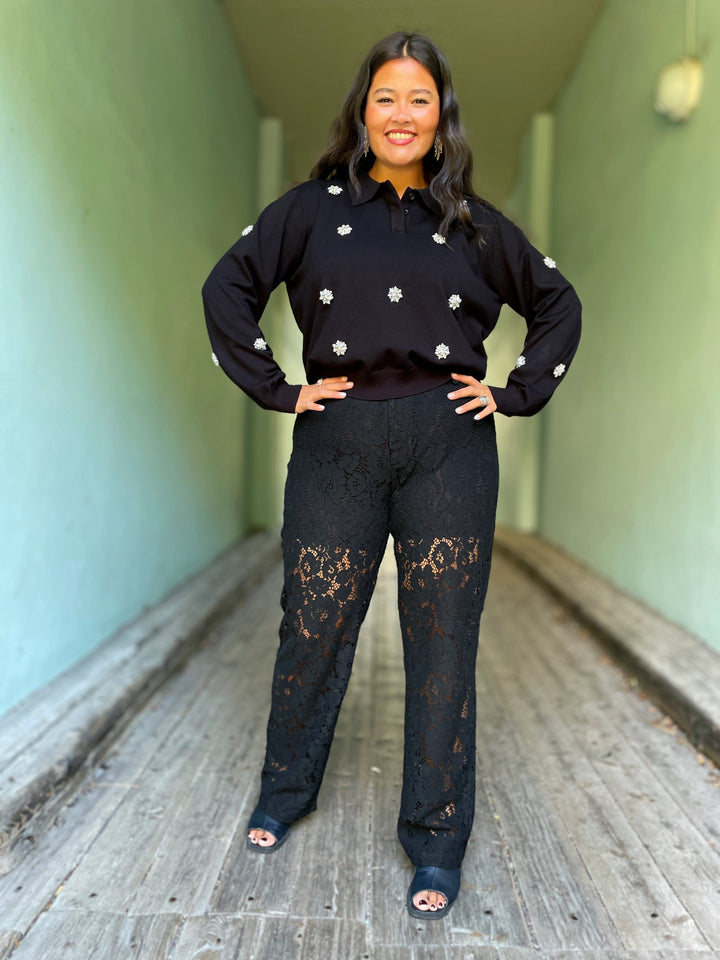 Cras bukser Dominique bukse - svart