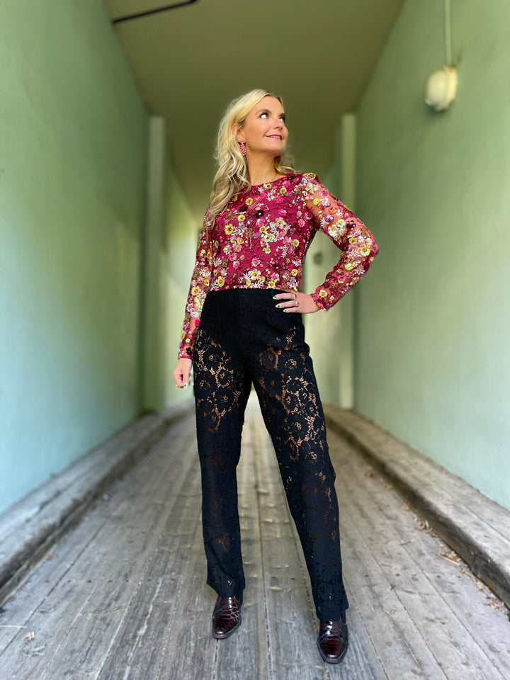 Cras Topper Queen bluse - cabernet