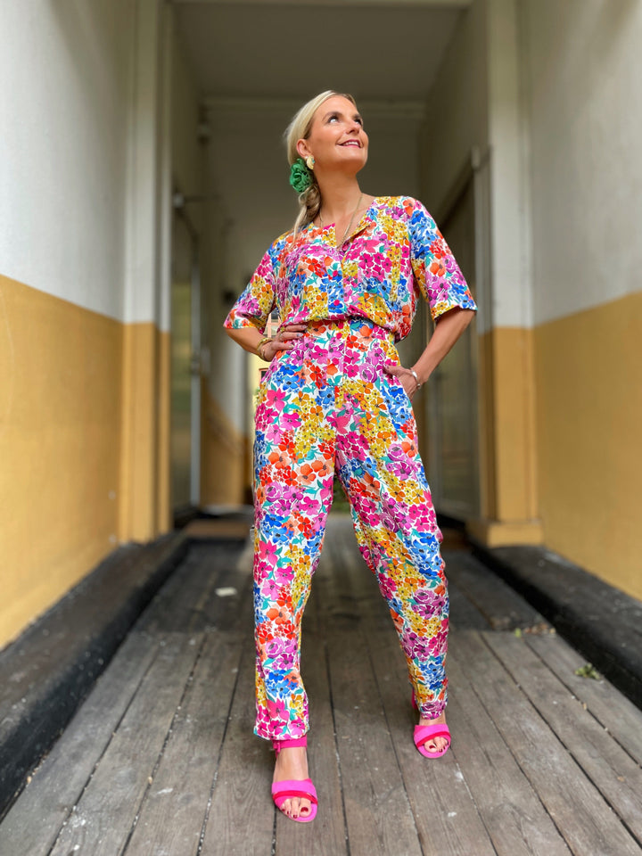 Dianas Vintage buksedresser Goldie Jumpsuit - summer garden