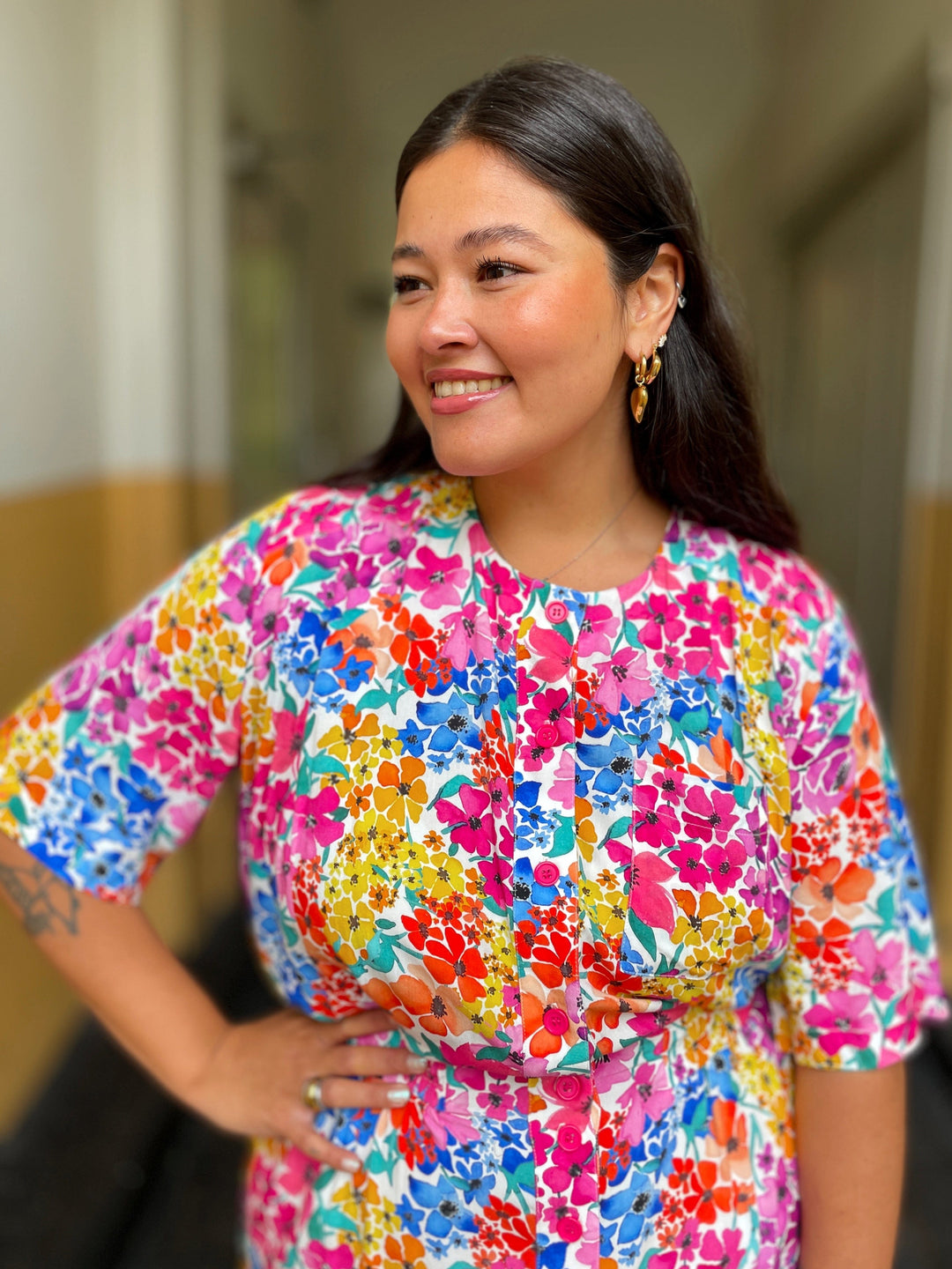 Dianas Vintage buksedresser Goldie Jumpsuit - summer garden