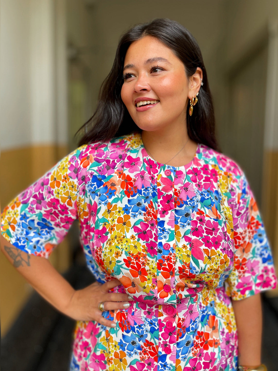 Dianas Vintage buksedresser Goldie Jumpsuit - summer garden