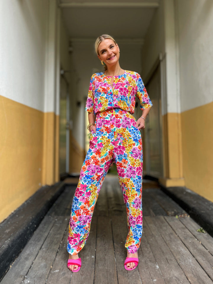Dianas Vintage buksedresser Goldie Jumpsuit - summer garden