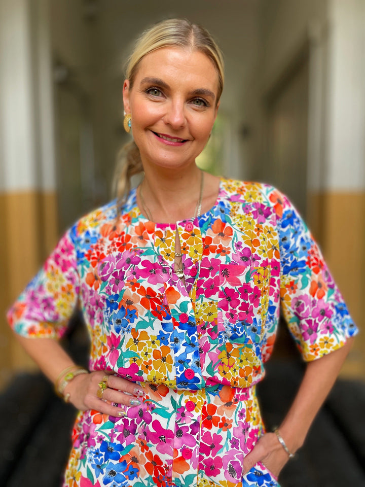 Dianas Vintage buksedresser Goldie Jumpsuit - summer garden