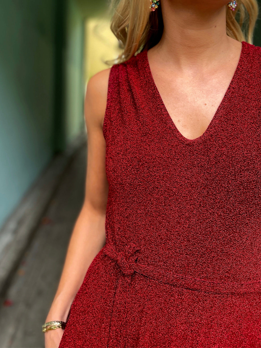 Dianas Vintage buksedresser Jolly Jumpsuit lurex - rød