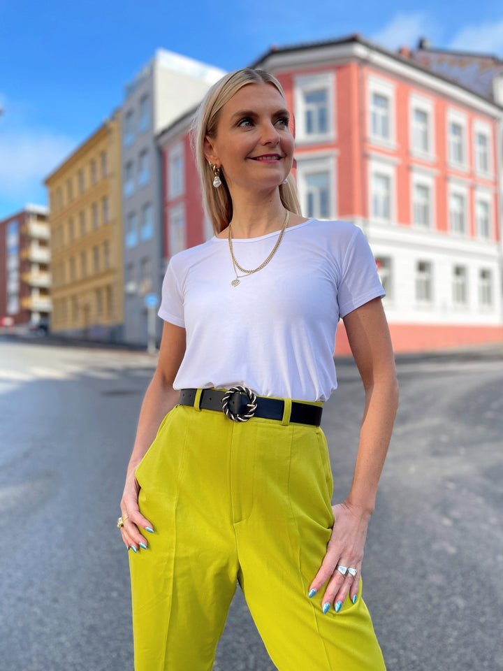 Dianas Vintage bukser Frida Pants med gylf - bukse med høyt liv - lime