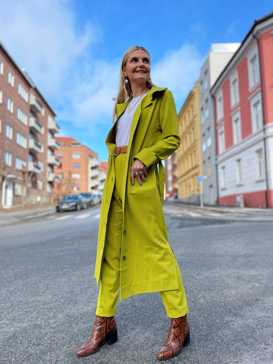 Dianas Vintage kåper Franz Coat - lime
