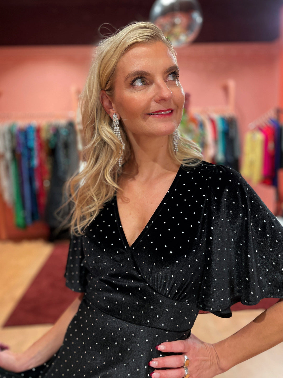 Dianas Vintage kjoler Diana Dress velvet - sparkles