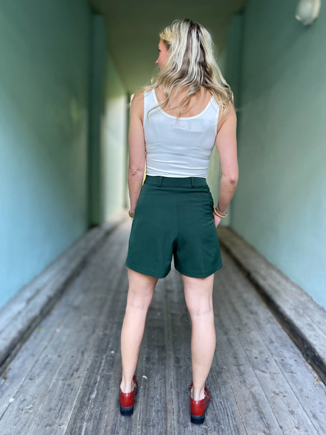 Dianas Vintage shorts Frida shorts - mørk grønn