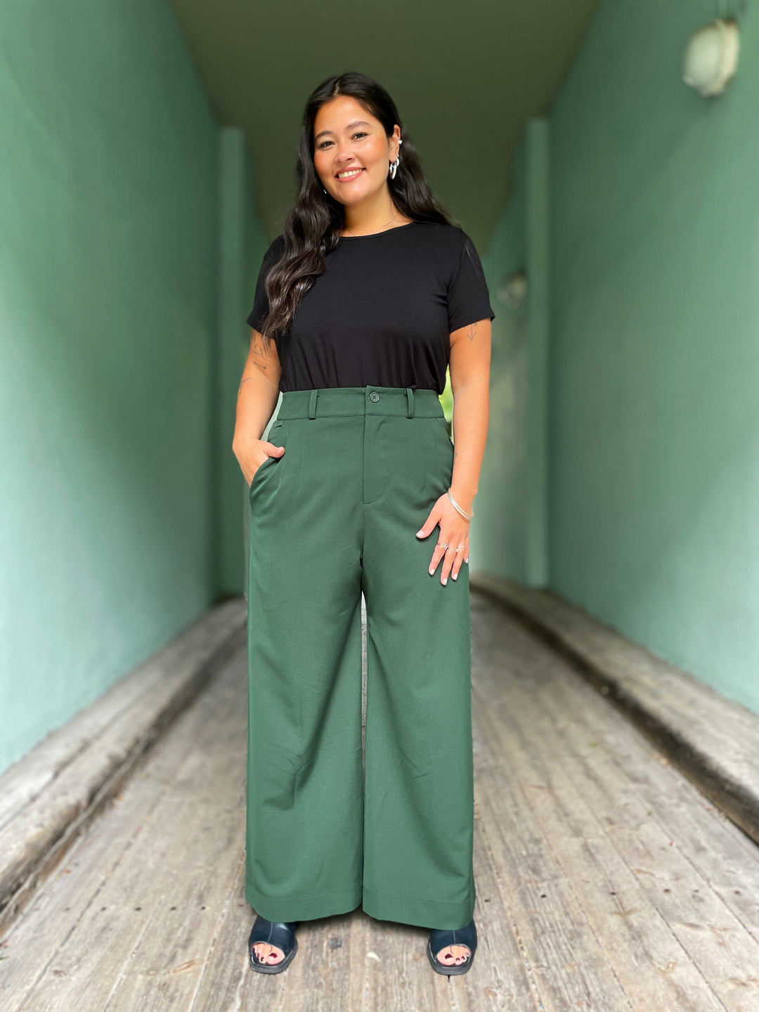 Dianas Vintage t-skjorter To a tee-shirt tencel - svart