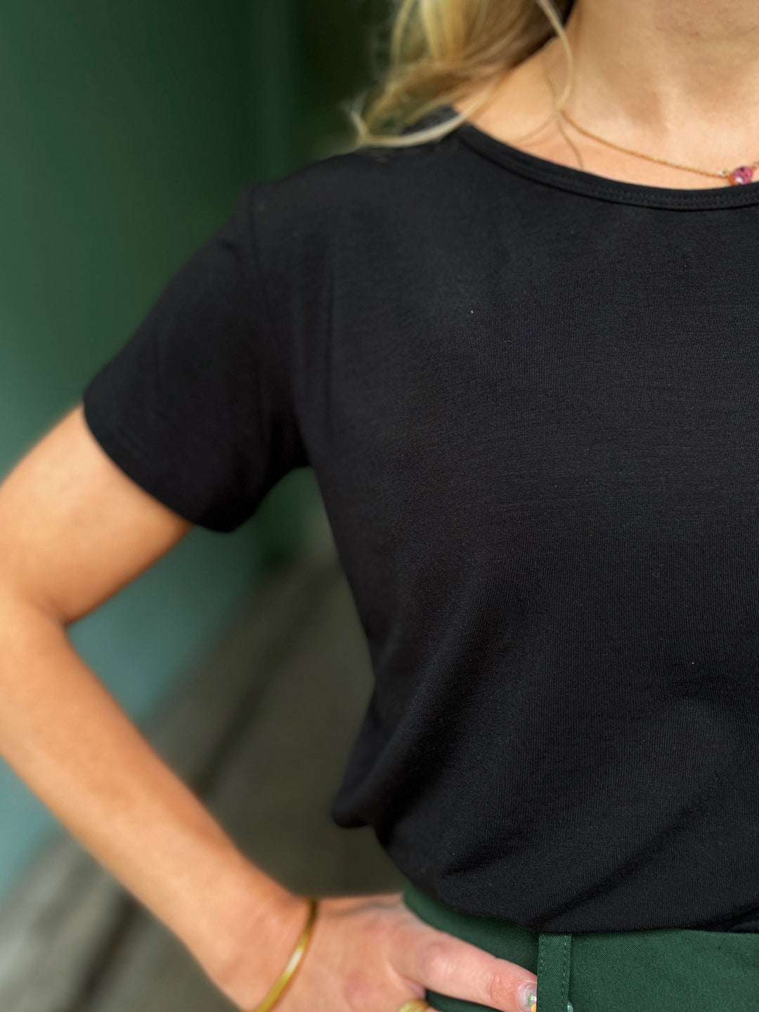 Dianas Vintage t-skjorter To a tee-shirt tencel - svart