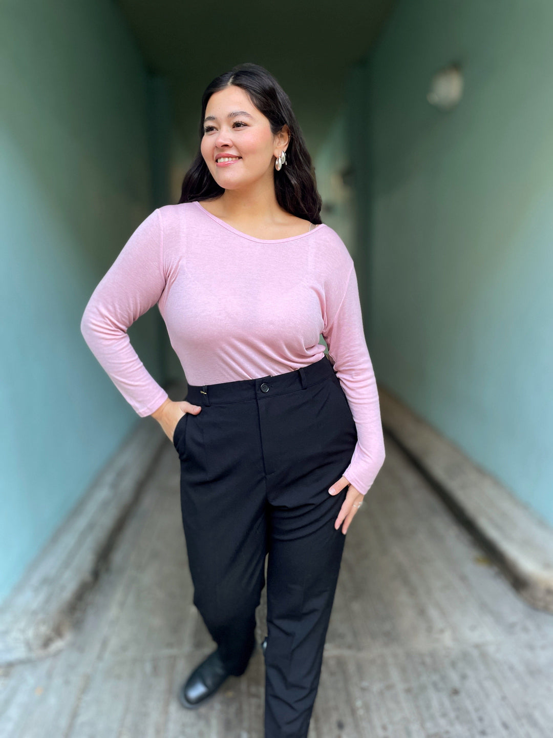 Dianas Vintage Topper Stay Warm top - light pink