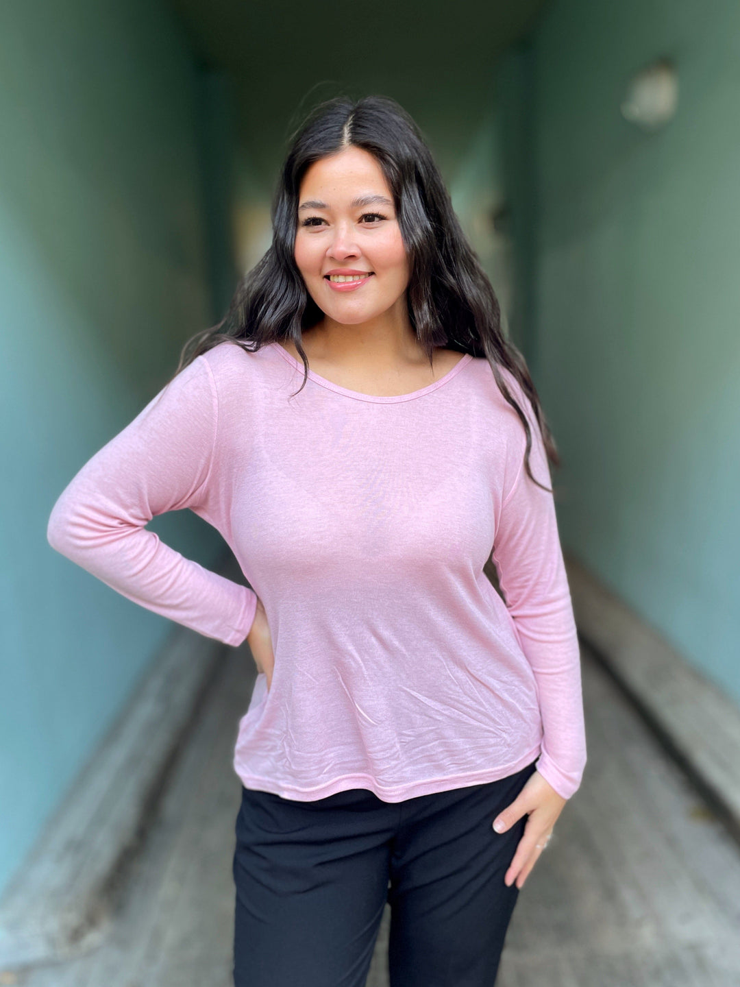 Dianas Vintage Topper Stay Warm top - light pink