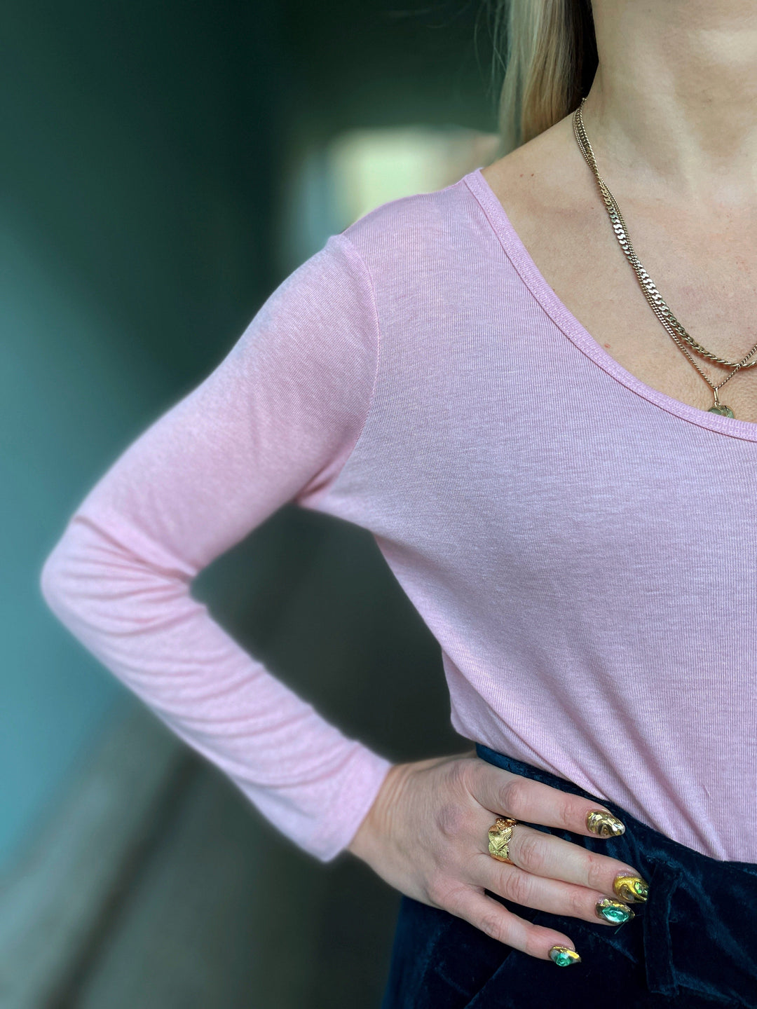 Dianas Vintage Topper Stay Warm top - light pink
