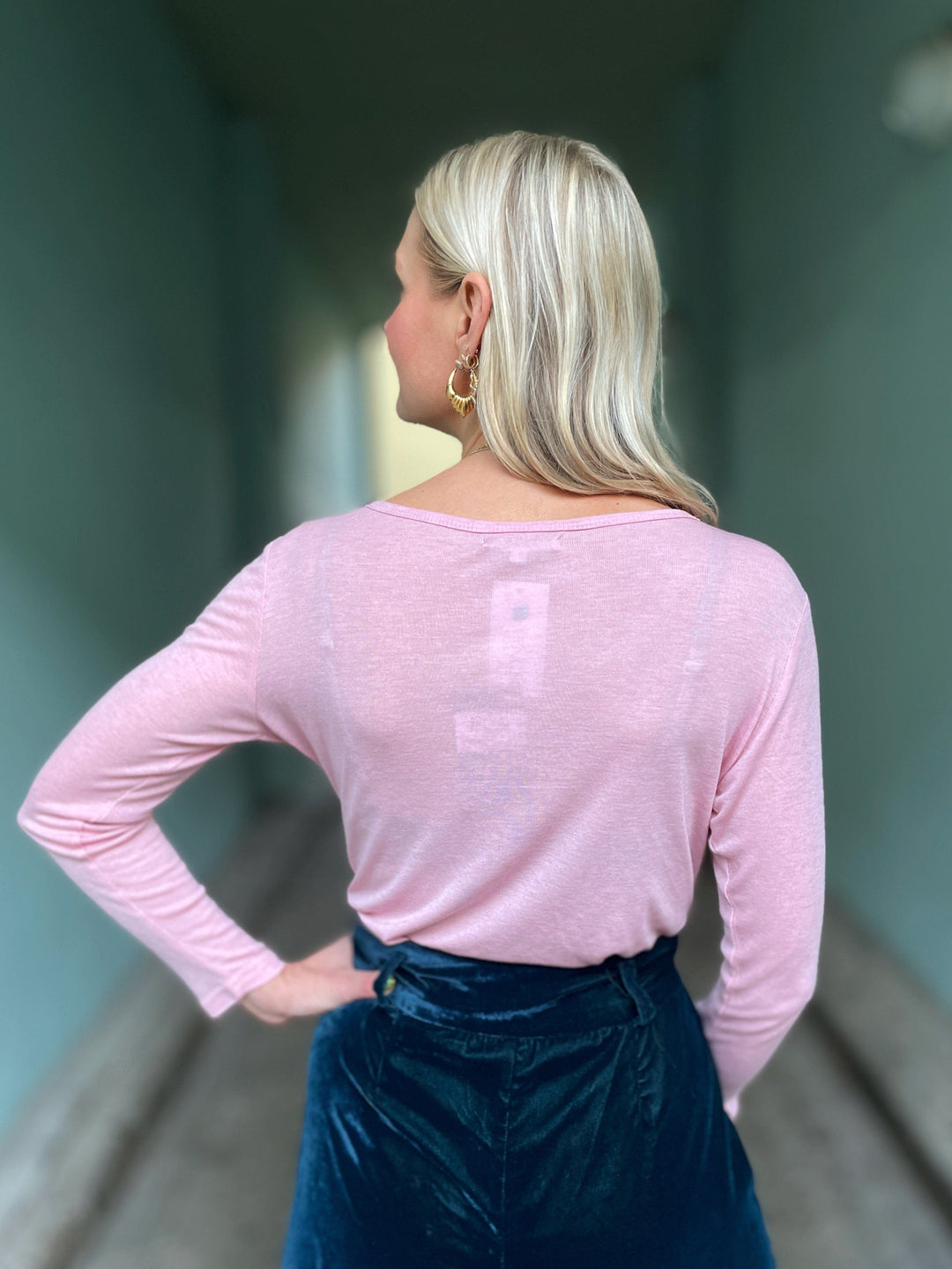 Dianas Vintage Topper Stay Warm top - light pink