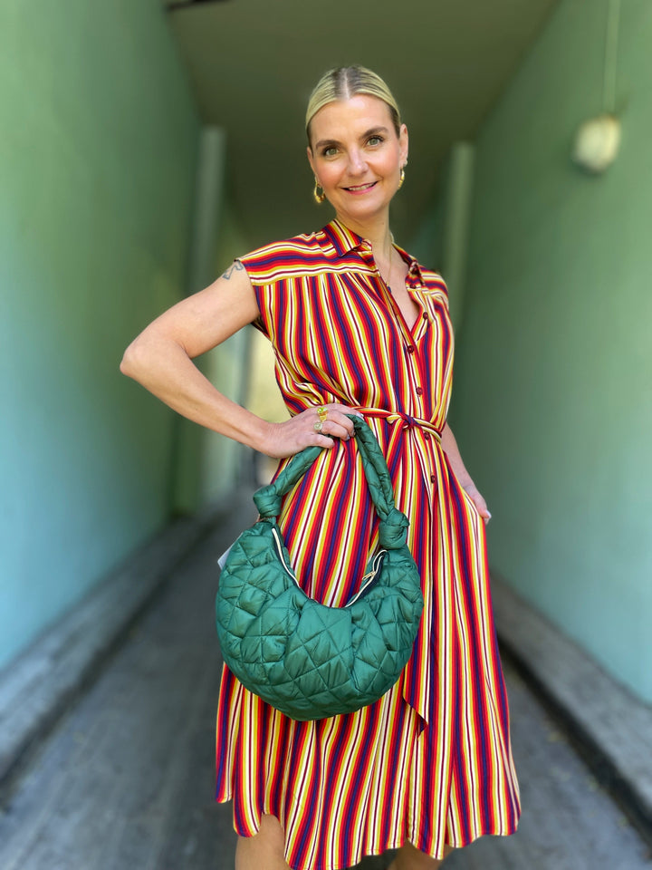 Dianas Vintage vesker Veske av restestoff - quilt grønn