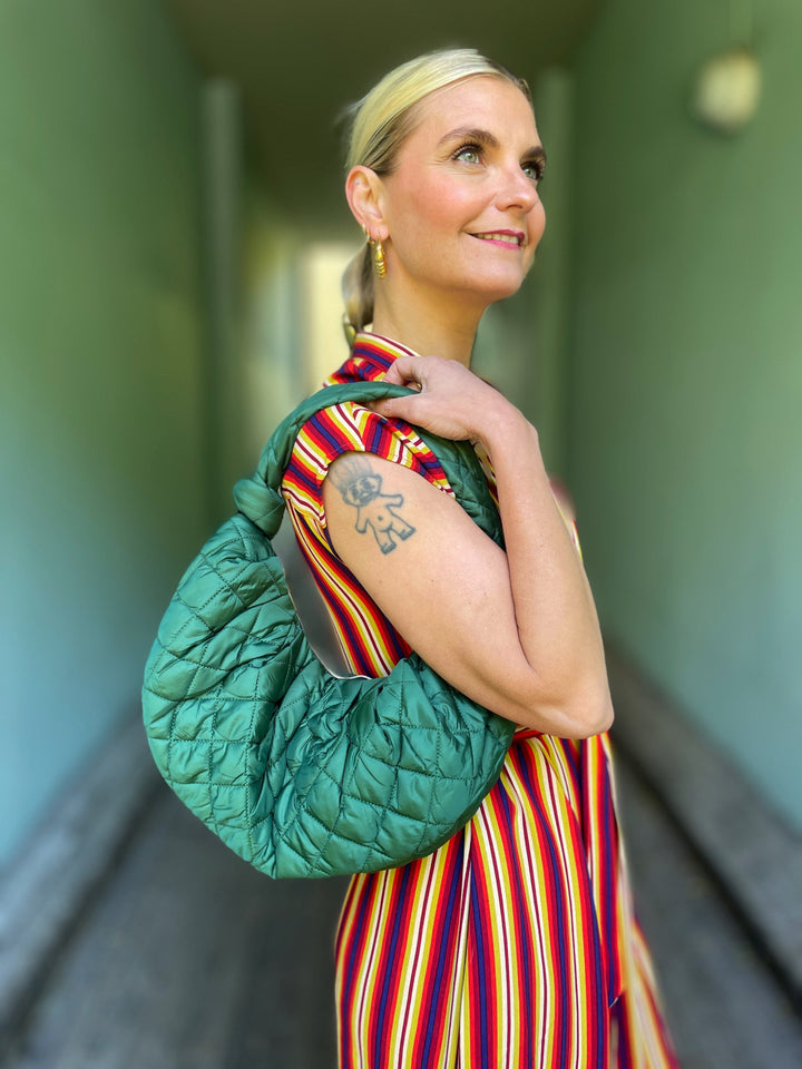 Dianas Vintage vesker Veske av restestoff - quilt grønn