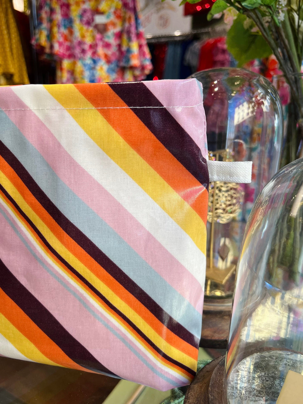 Eja Sminkepung Toalettmappe - Multi Stripe Brun