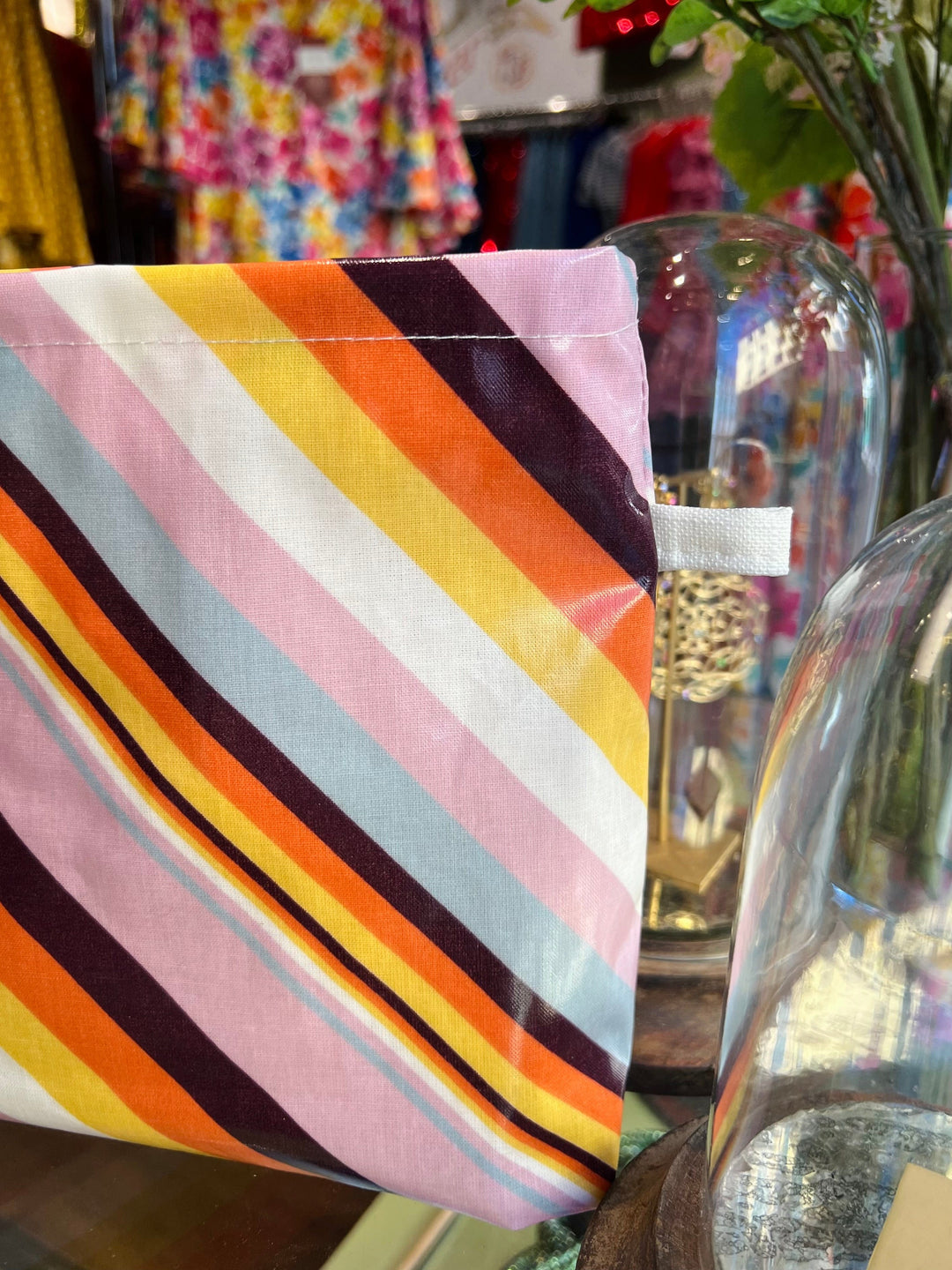 Eja Sminkepung Toalettmappe - Multi Stripe Brun