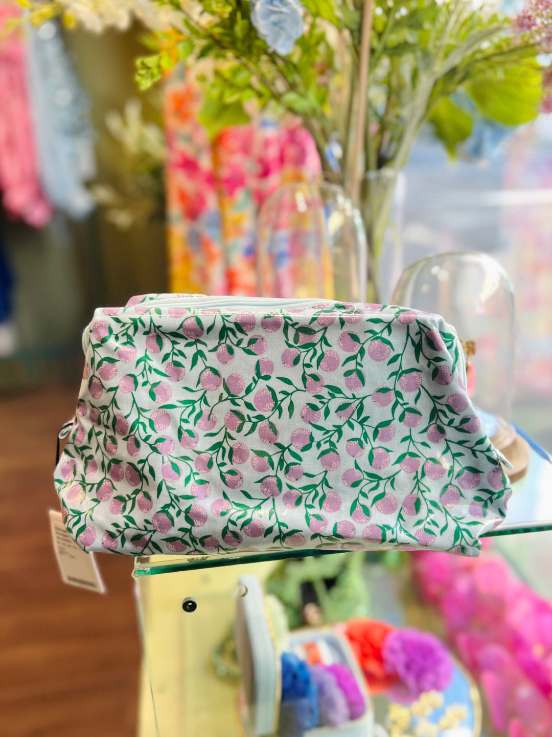 Eja Sminkepung Toalettmappe - Oranges Lys Blå og Lilla