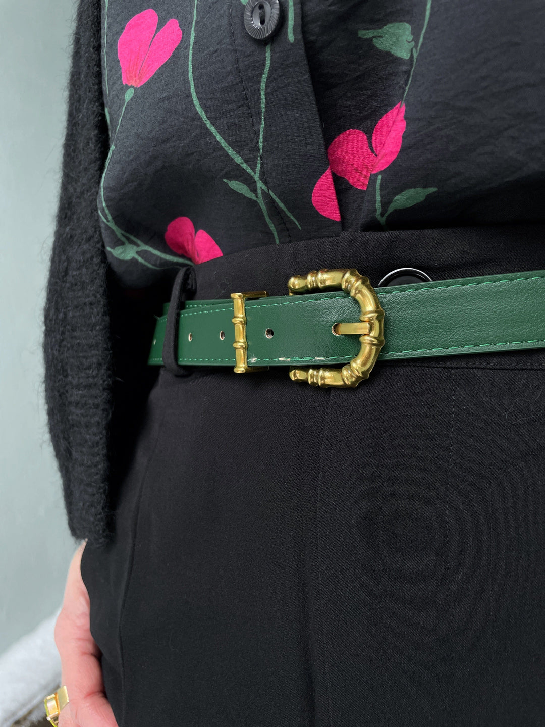 Frøken Dianas salonger belter Belte bambus - grønn