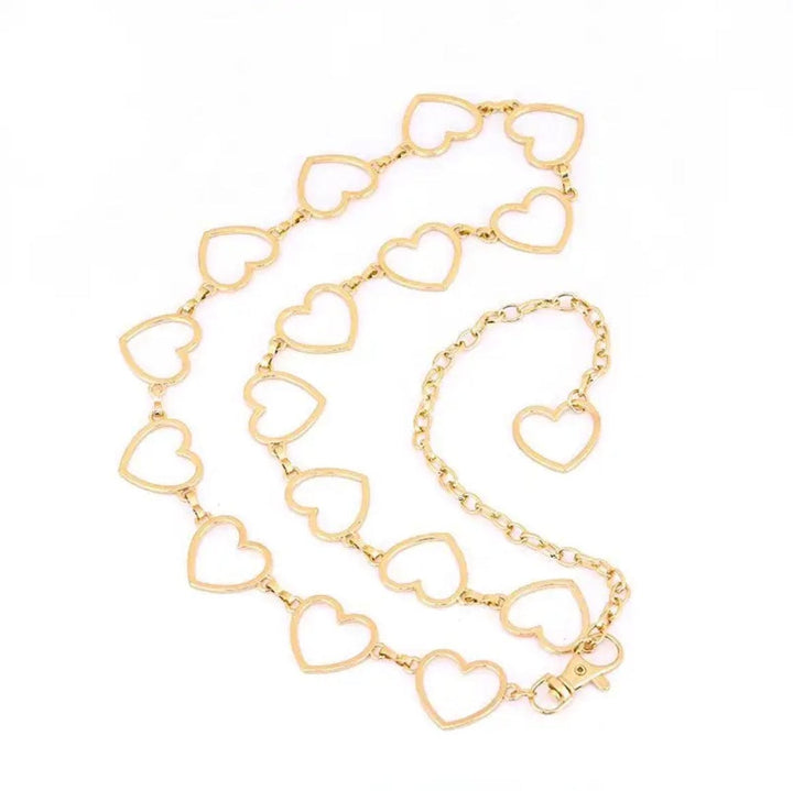 Frøken Dianas salonger belter Belte heart chain - gull