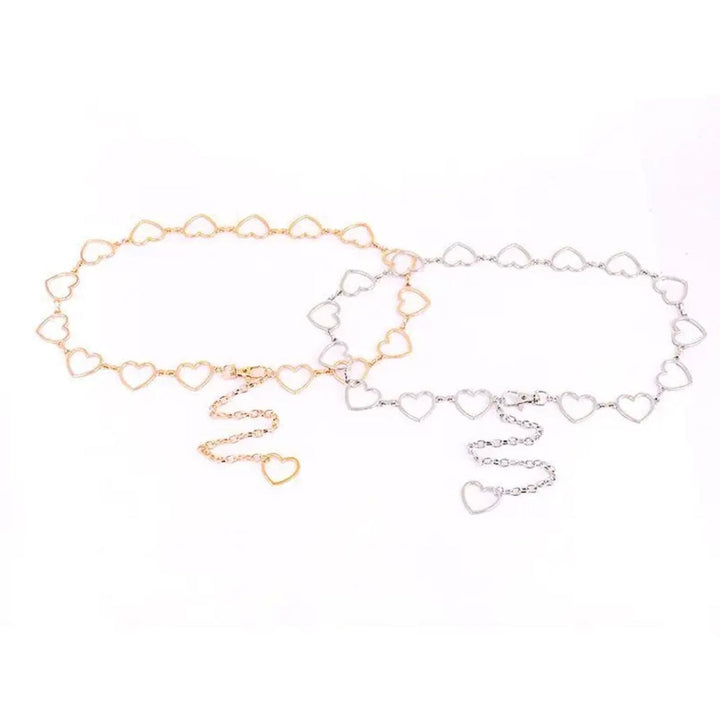 Frøken Dianas salonger belter Belte heart chain - gull