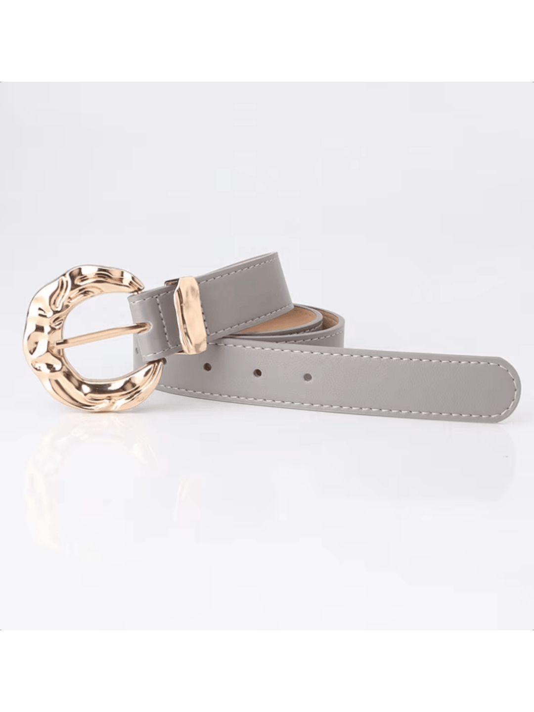 Frøken Dianas salonger belter Belte med banket gullspenne - grå