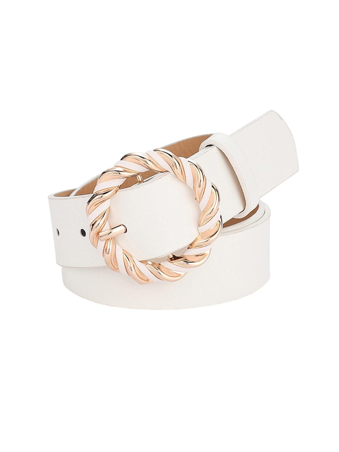 Frøken Dianas salonger belter Belte tvunnet spenne - hvit