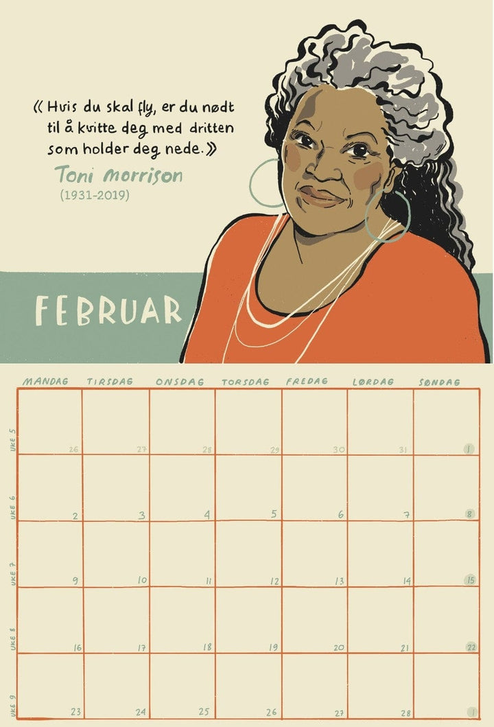 Frøken Dianas Salonger bøker Feministisk kalender 2026