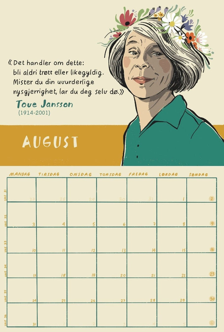 Frøken Dianas Salonger bøker Feministisk kalender 2026