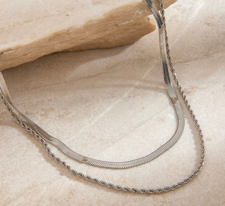 Frøken Dianas salonger halskjeder Dobbelt halskjede - sølv