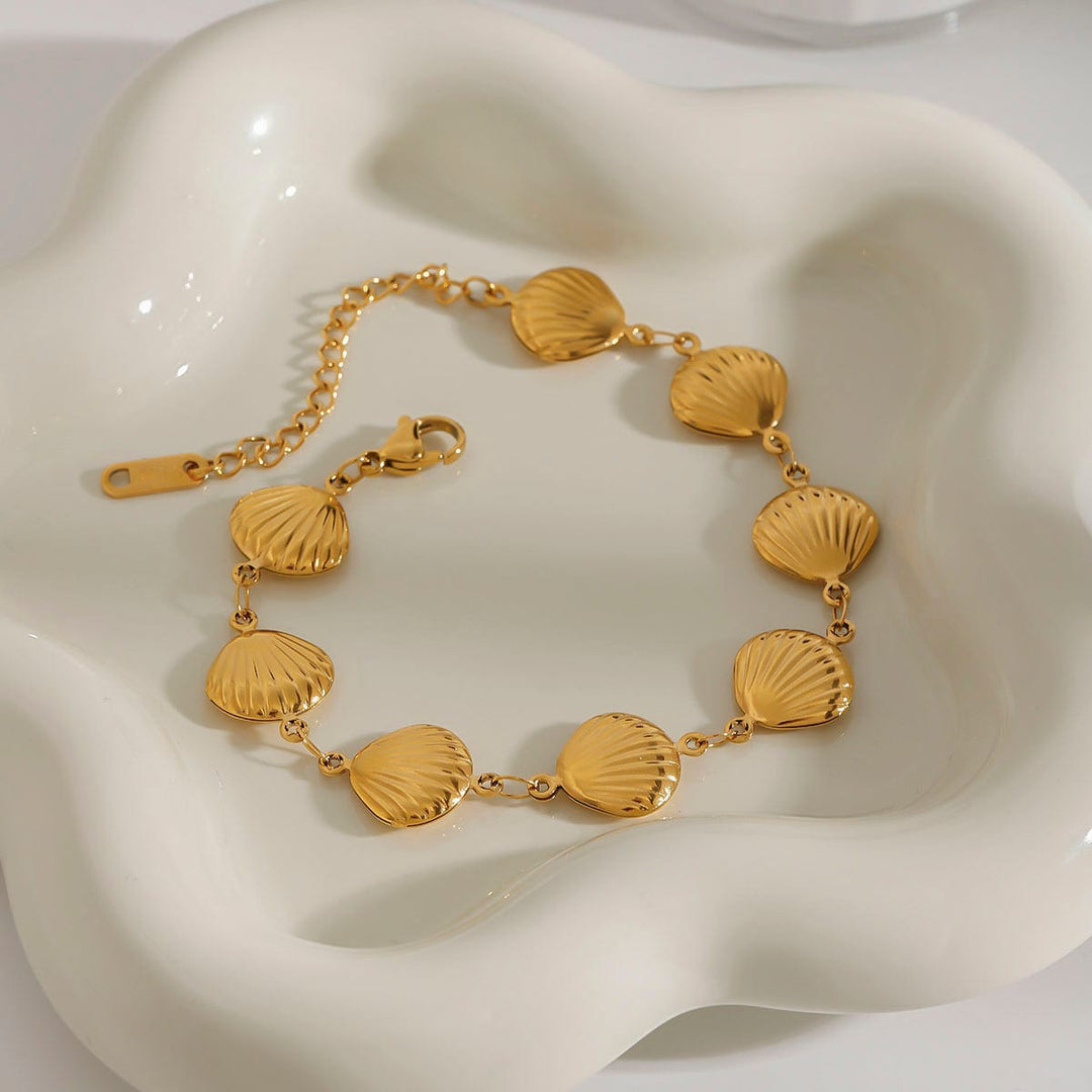 Frøken Dianas salonger Halskjeder Gylne skjell armbånd - gull
