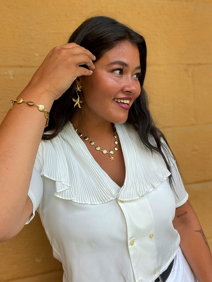 Frøken Dianas salonger Halskjeder Gylne skjell armbånd - gull