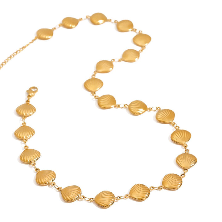 Frøken Dianas salonger Halskjeder Gylne skjell halskjede - gull